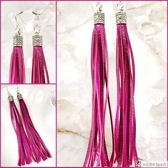 Fashion Jewelry Jewelry - BOGO💫🎊Party Time!!🎊Hot Pink Metallic Tassels